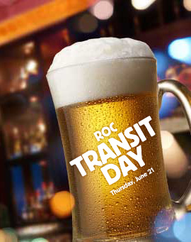 Transit Riders will receive a free beer and appetizers at Legend's Sports Bar (while supplies last).