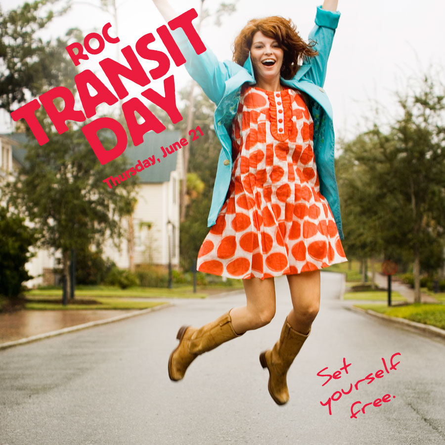 ROC Transit Day is coming! Be car-free with us on June 21.