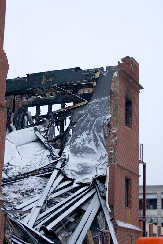 Last week, Carnegie Place was largely destroyed by fire. [PHOTO: PuddleJumper Photography]
