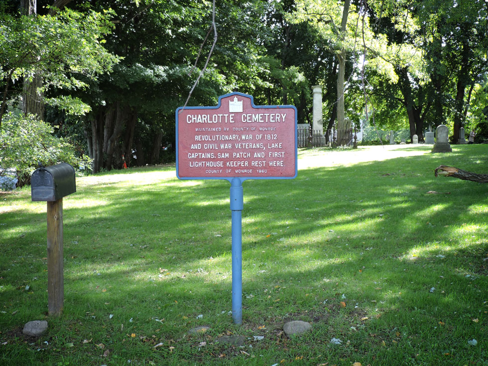 The Charlotte Cemetery is located on River Street, off Lake Avenue. [PHOTO: Joanne Brokaw]