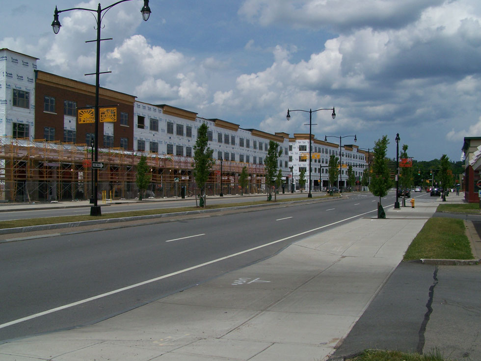 Construction on College Town, at University of Rochester. June 2014. [PHOTO: Jimmy Combs]