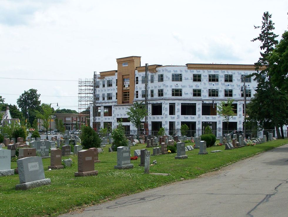 Construction on College Town, at University of Rochester. June 2014. [PHOTO: Jimmy Combs]