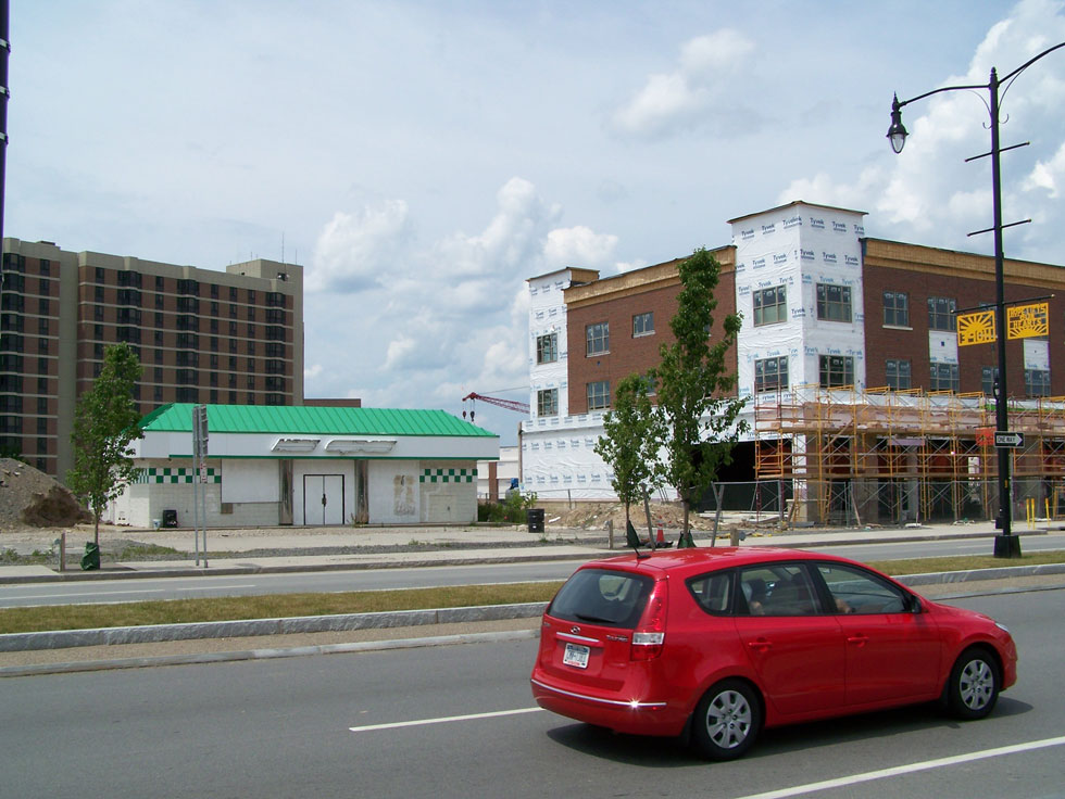 Construction on College Town, at University of Rochester. June 2014. [PHOTO: Jimmy Combs]