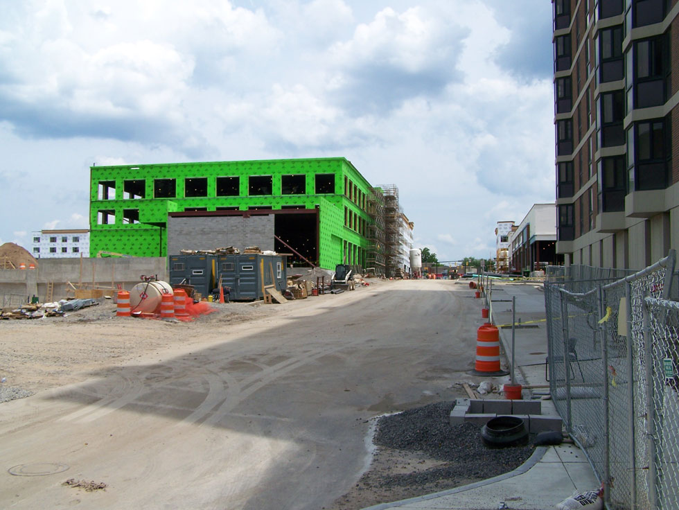 Construction on College Town, at University of Rochester. June 2014. [PHOTO: Jimmy Combs]