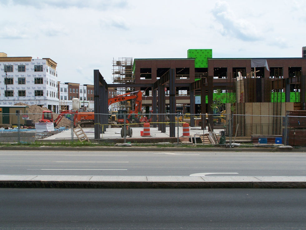 Construction on College Town, at University of Rochester. June 2014. [PHOTO: Jimmy Combs]