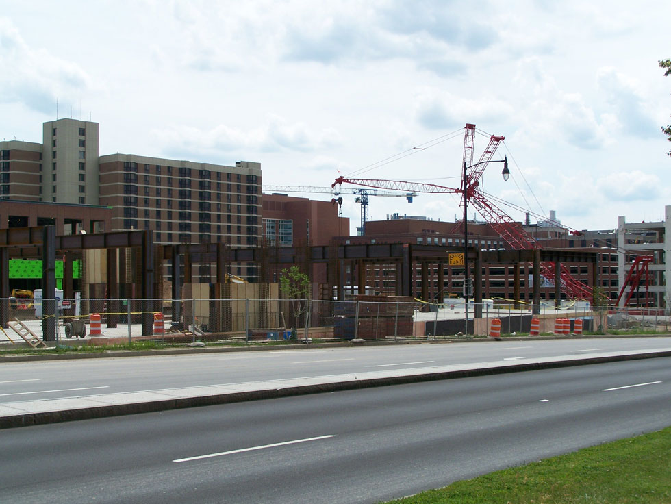 Construction on College Town, at University of Rochester. June 2014. [PHOTO: Jimmy Combs]