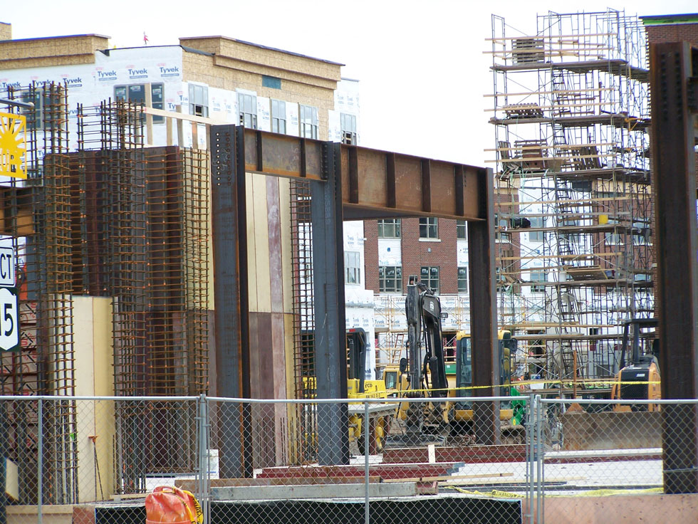 Construction on College Town, at University of Rochester. June 2014. [PHOTO: Jimmy Combs]