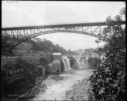 Driving Park Bridge and Lower Falls, c.1904