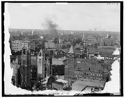 Birdseye view of Fitzhugh Street, Rochester, NY. c.1904. [PHOTO: Detroit Publishing Co. via Library of Congress]