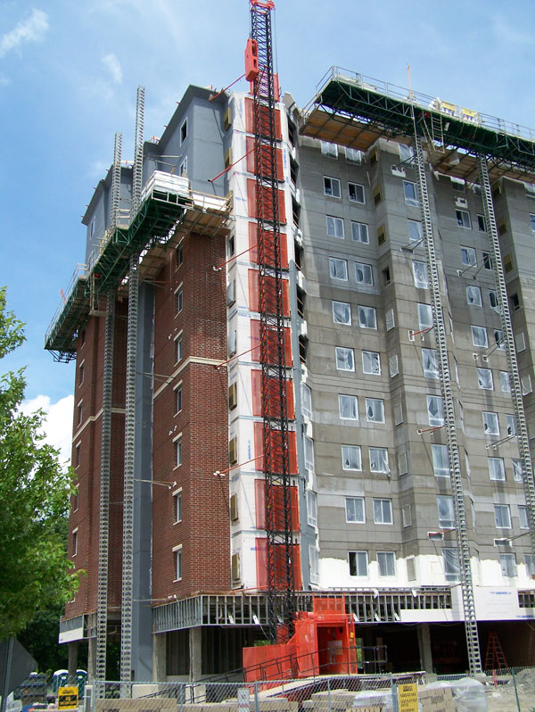 Construction on The Flats at Brooks Crossing, at University of Rochester. June 2014. [PHOTO: Jimmy Combs]