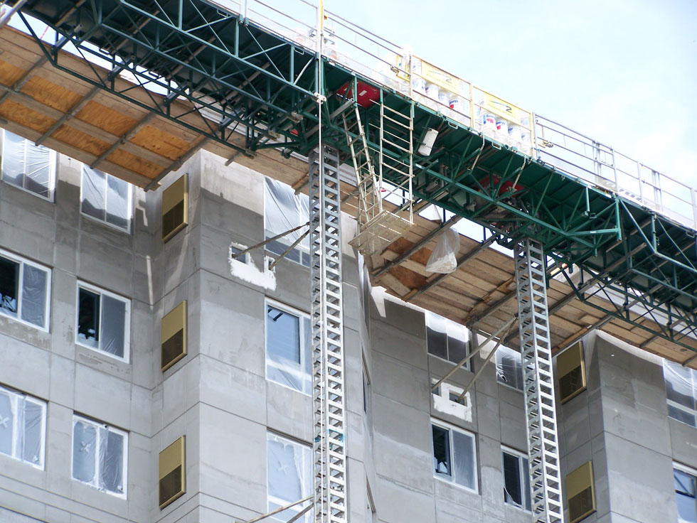 Construction on The Flats at Brooks Crossing, at University of Rochester. June 2014. [PHOTO: Jimmy Combs]