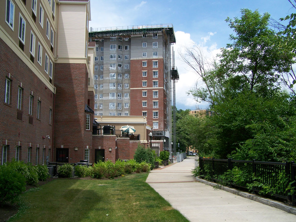 Construction on The Flats at Brooks Crossing, at University of Rochester. June 2014. [PHOTO: Jimmy Combs]