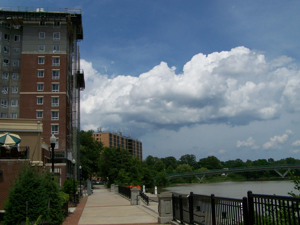 Construction on The Flats at Brooks Crossing, at University of Rochester. June 2014. [PHOTO: Jimmy Combs]