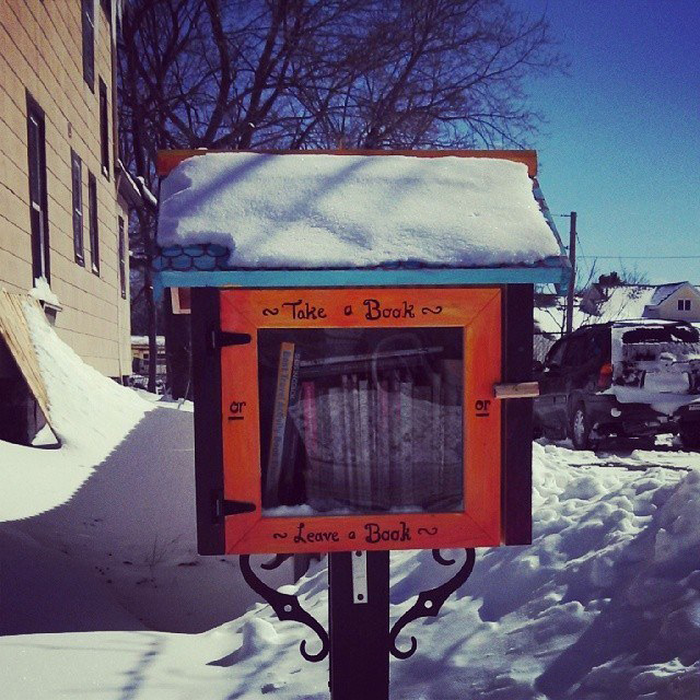 A Little Free Library at 415 Gregory Street. Rochester, NY. [PHOTO: Deanna Varble]