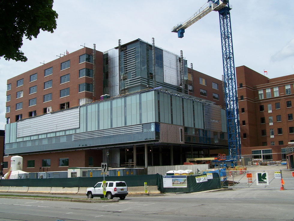 Construction on Golisano Children's Hospital, at University of Rochester. June 2014. [PHOTO: Jimmy Combs]