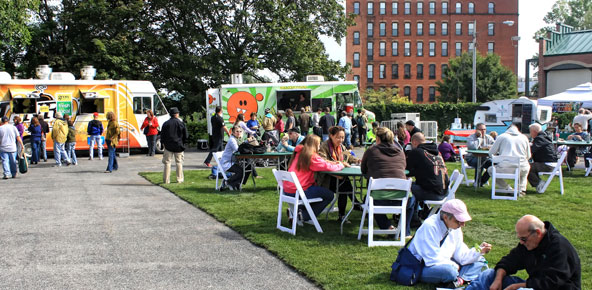 In 2012 Greentopia is even bigger. It's now a week long with a program that includes music, art exhibits & fashion shows, a business conference, plus the eco-fest at High Falls. [PHOTO: Greentopia 2011]