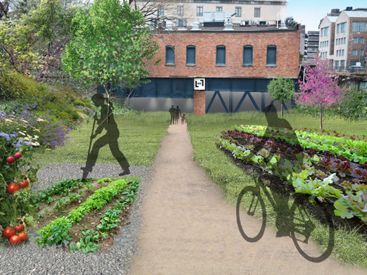 Green space is essential component to the Roc Low Line. [RENDERING: RocLowLine.com]