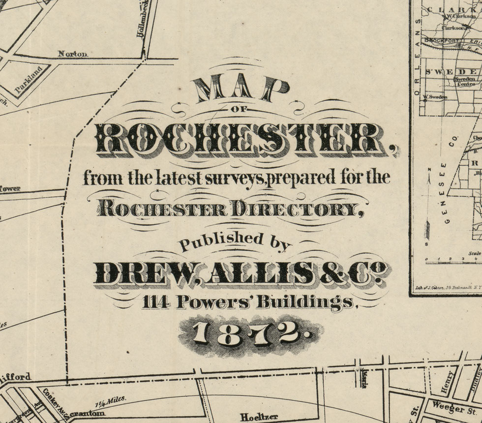 Rochester Map Typography [IMAGE: Rochester Public Library]
