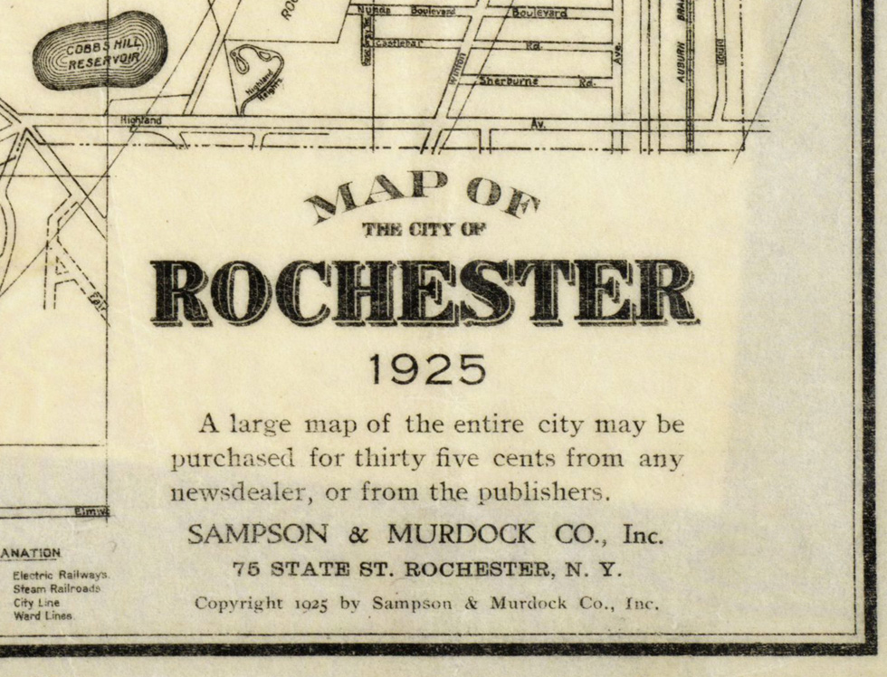 Rochester Map Typography [IMAGE: Rochester Public Library]