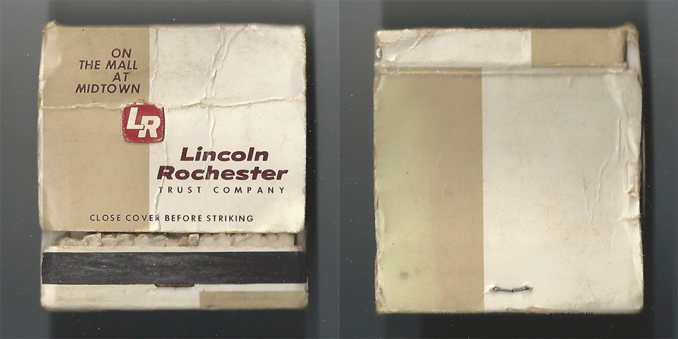 Lincoln Trust Company matchbook.