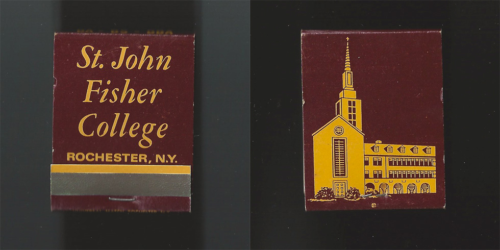 St. John Fisher College matchbook.