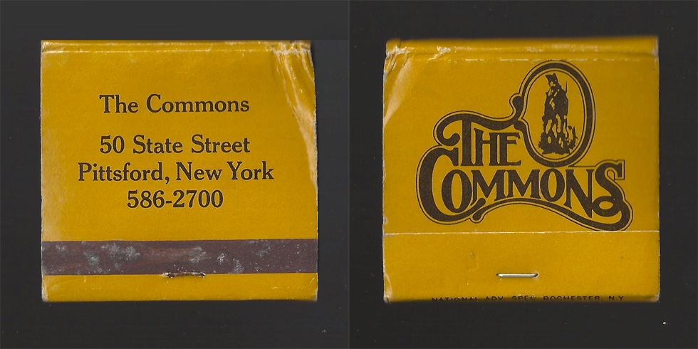 The Commons matchbook.
