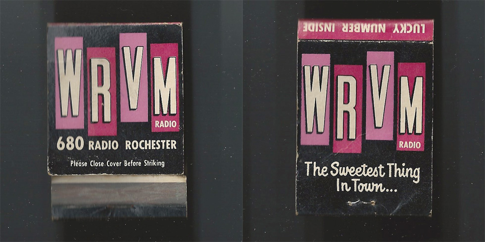 WRVM Radio matchbook.