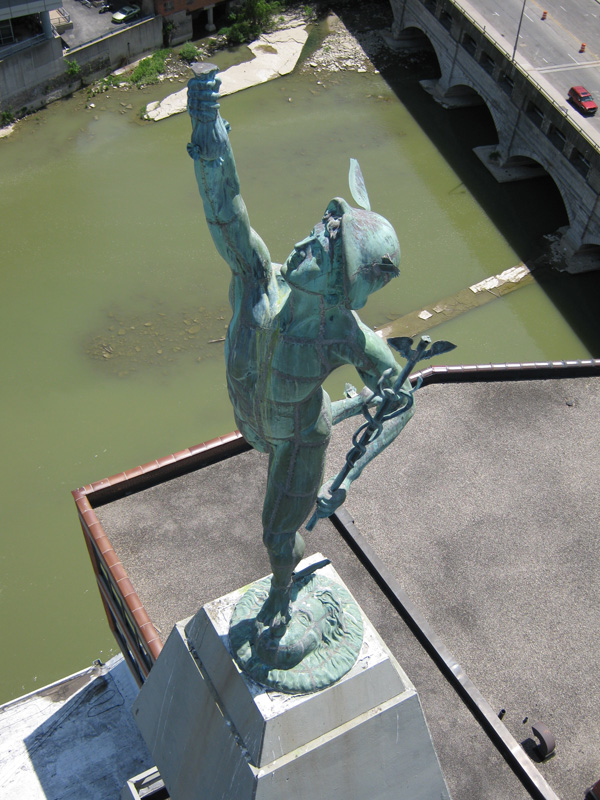 Statue of Mercury. Rochester, NY. [PHOTO: Wes Plant]