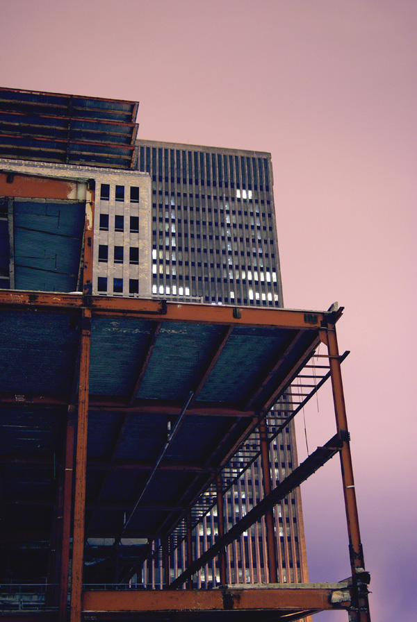 The view from inside Midtown Tower, Rochester NY.