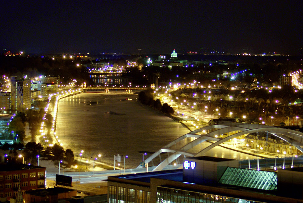 The view from inside Midtown Tower, Rochester NY.