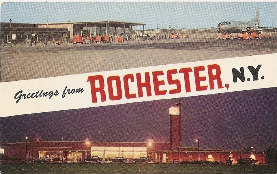 Do you remember the mural at the old Rochester Monroe County Airport? A reader asked if we could share photos of it. [IMAGE: Rochester Public Library Local History Division]