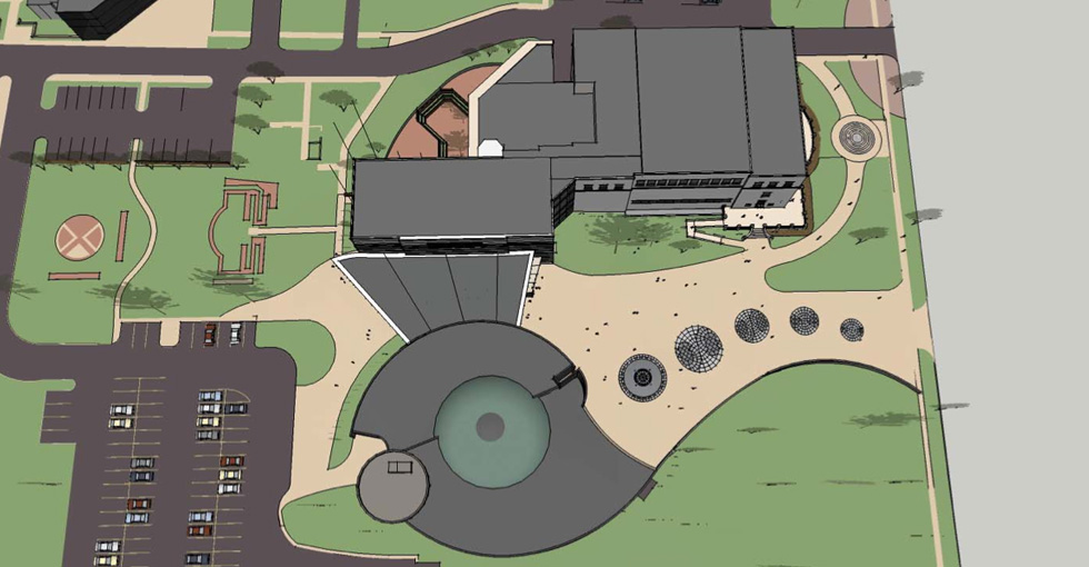Revised concept for the Rochester Museum and Science Center expansion after the Preservation Board denied Labella's first plan.