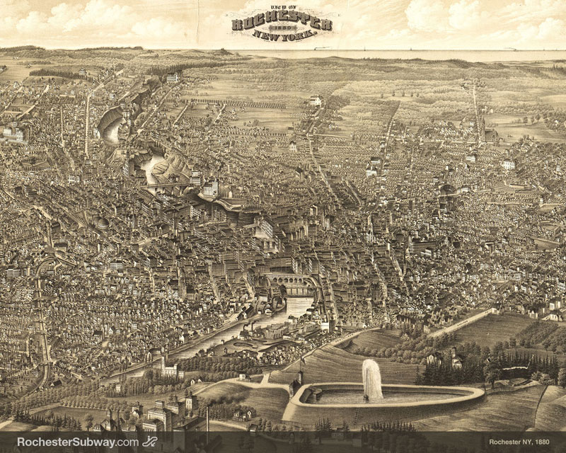 FREE PC Wallpaper: Rochester Panorama, 1880