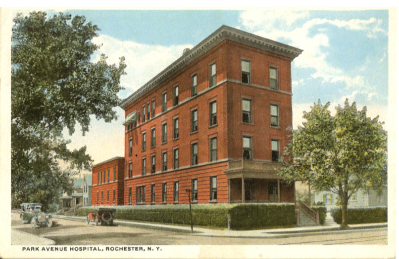 Rochester's Park Avenue Hospital. July 14, 1923. [PHOTO: Rochester Public Library Local History Division]