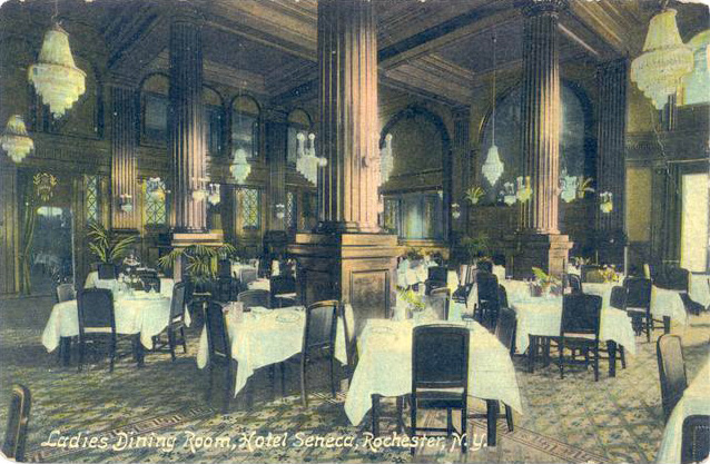The Ladies Dining Room. [IMAGE: Vintage Postcard, Rochester Public Library]
