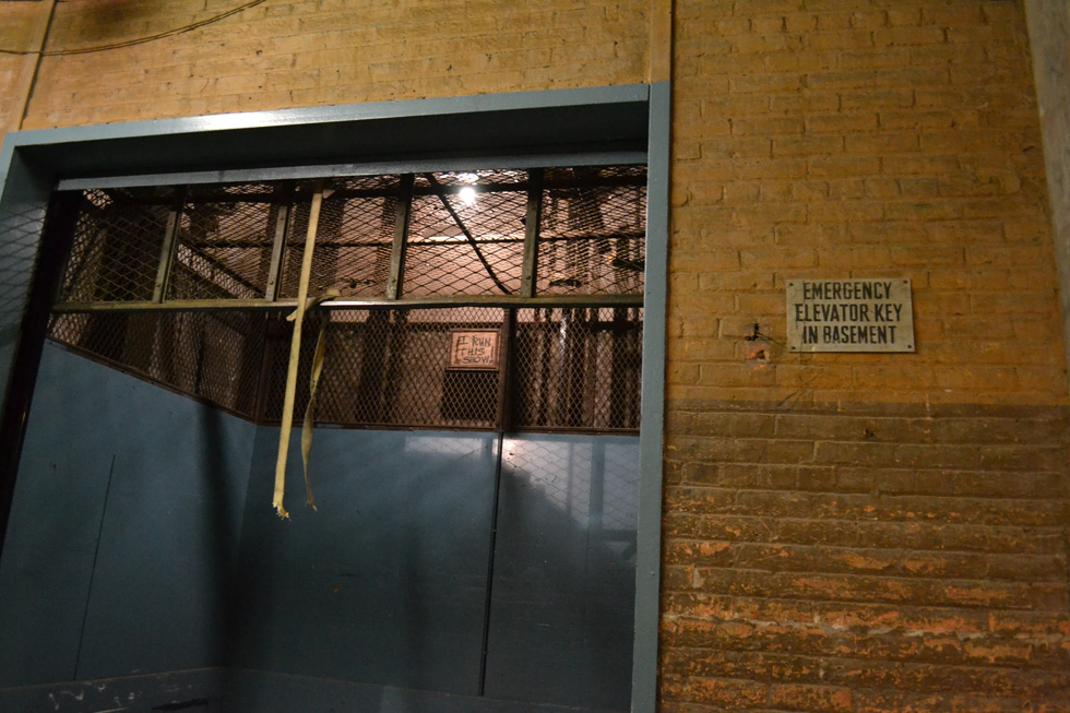 Sibley building freight elevator. [PHOTO: RochesterSubway.com]