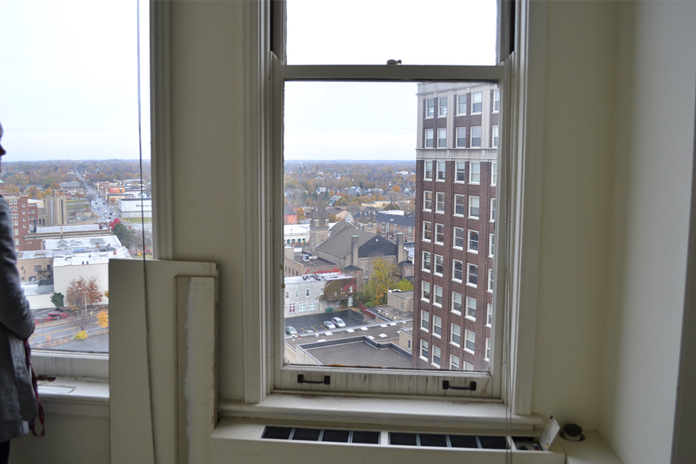 From these windows you can see out to Lake Ontario on a clear day. [PHOTO: RochesterSubway.com]