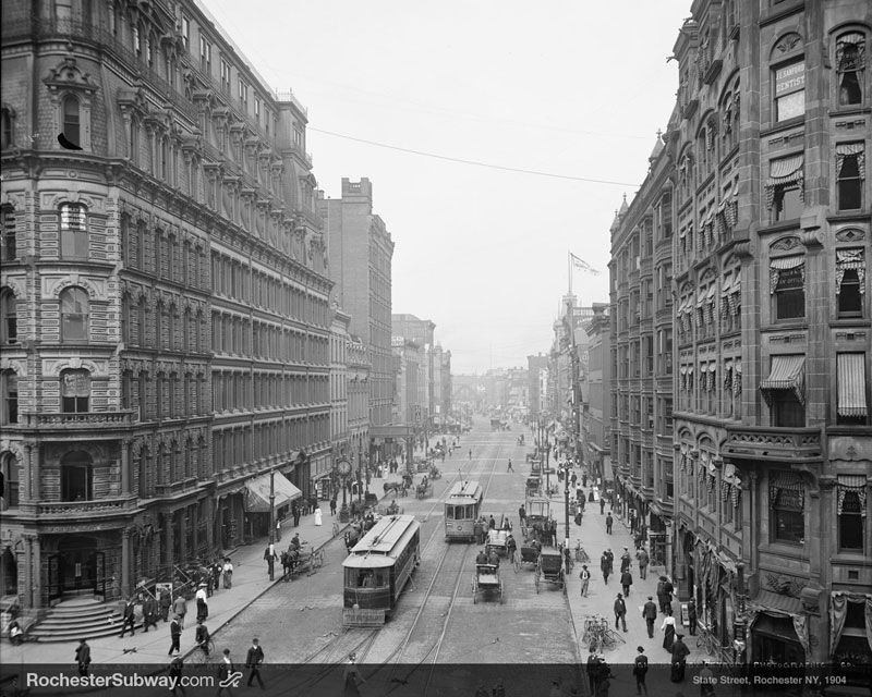 FREE PC Wallpaper: Rochester State Street, 1904