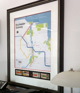 Get 20% off the Rochester Subway or Rochester Neighborhoods maps, then take it to Black Radish Studio for 25% off a custom framing job! Happy Holidays! [PHOTO: Black Radish Studio]