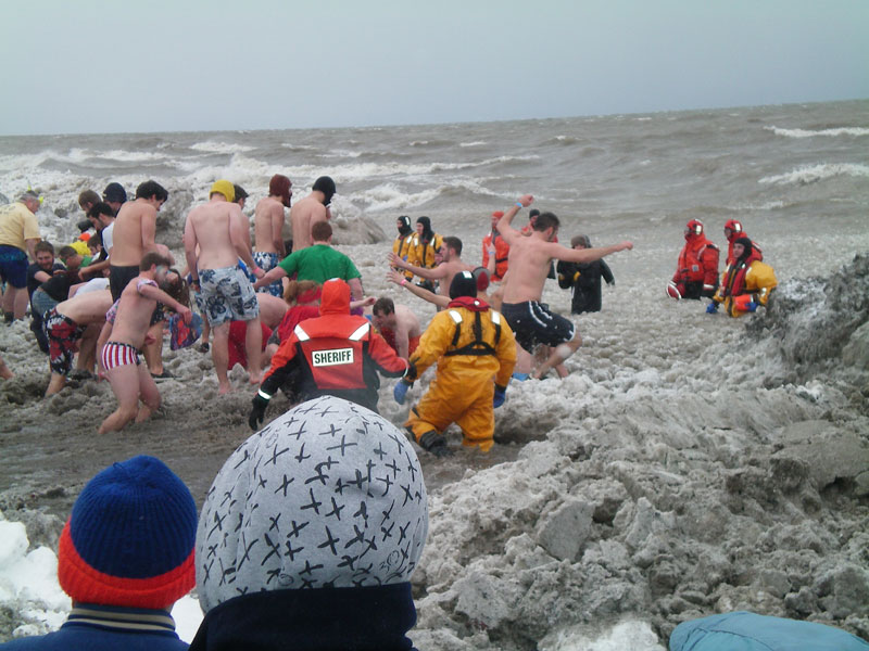 The Polar Plunge at the 2012 Lakeside Winter Celebration.