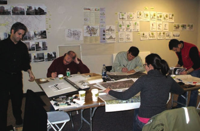 Hard at work at the January 2007 Downtown Design Charrette