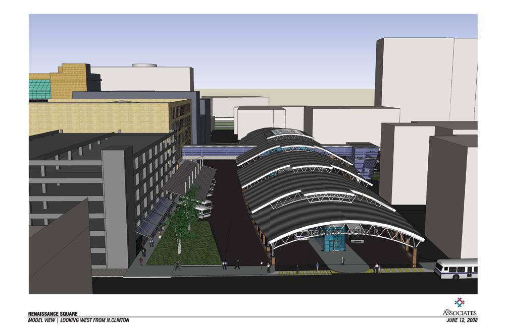 This is the Mortimer St. design for a transit center that was part of the Renaissance Square project. RGRTA still wants to build this portion of the project on Mortimer St.