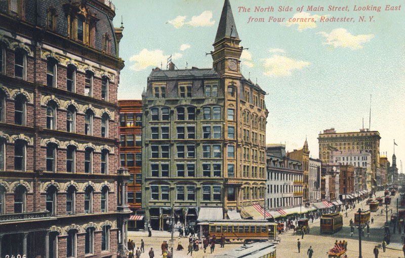 Rochester Streetcars on Main Street circa 1905.