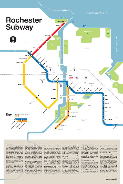 The world-famous Rochester Subway Map!
