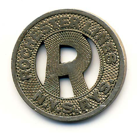All tokens for sale on RochesterSubway.com are shown in awesome detail. What you see is what you get. This is a NYS Railways Token (1932-1938).