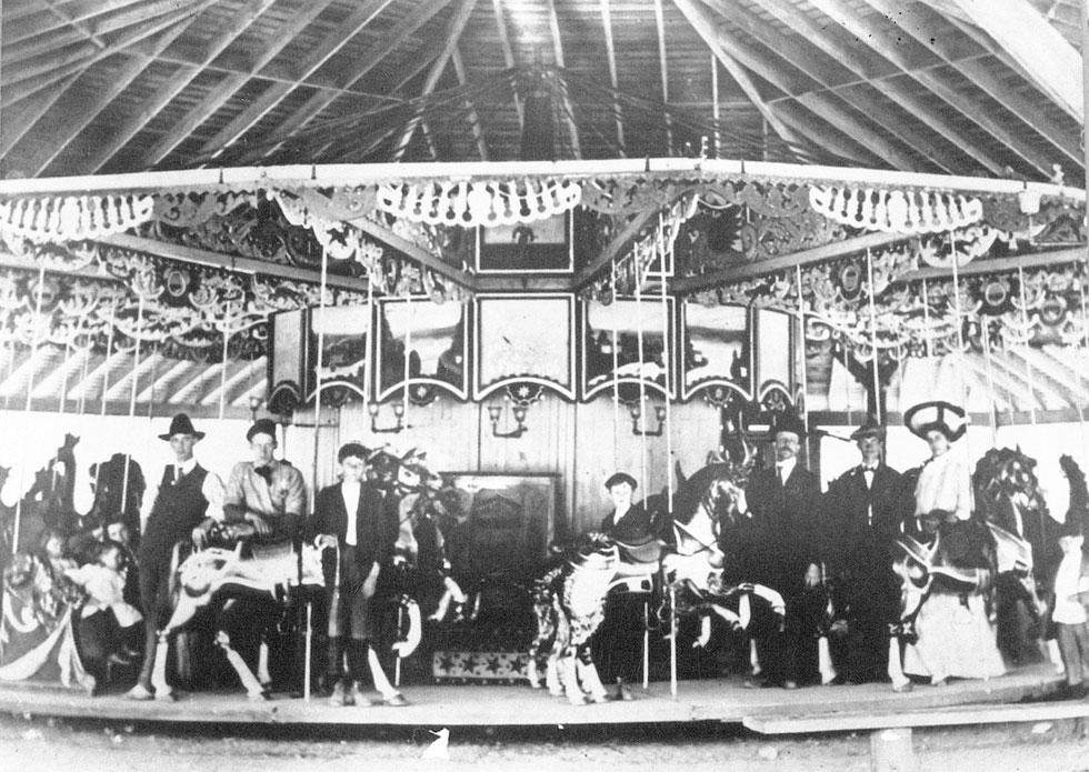 The first carousel brought to Seabreeze by George Long Sr., 1904. [PHOTO: Courtesy Seabreeze Amusement Park]