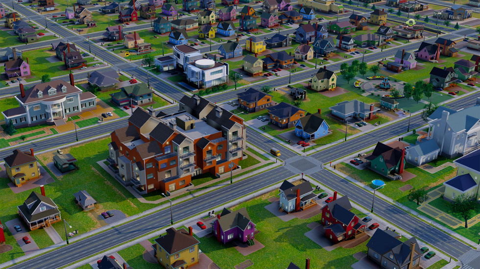 Rochester has three specific residential zones. R-1, R-2, and R-3. [IMAGE: SimCity via Tested.com]