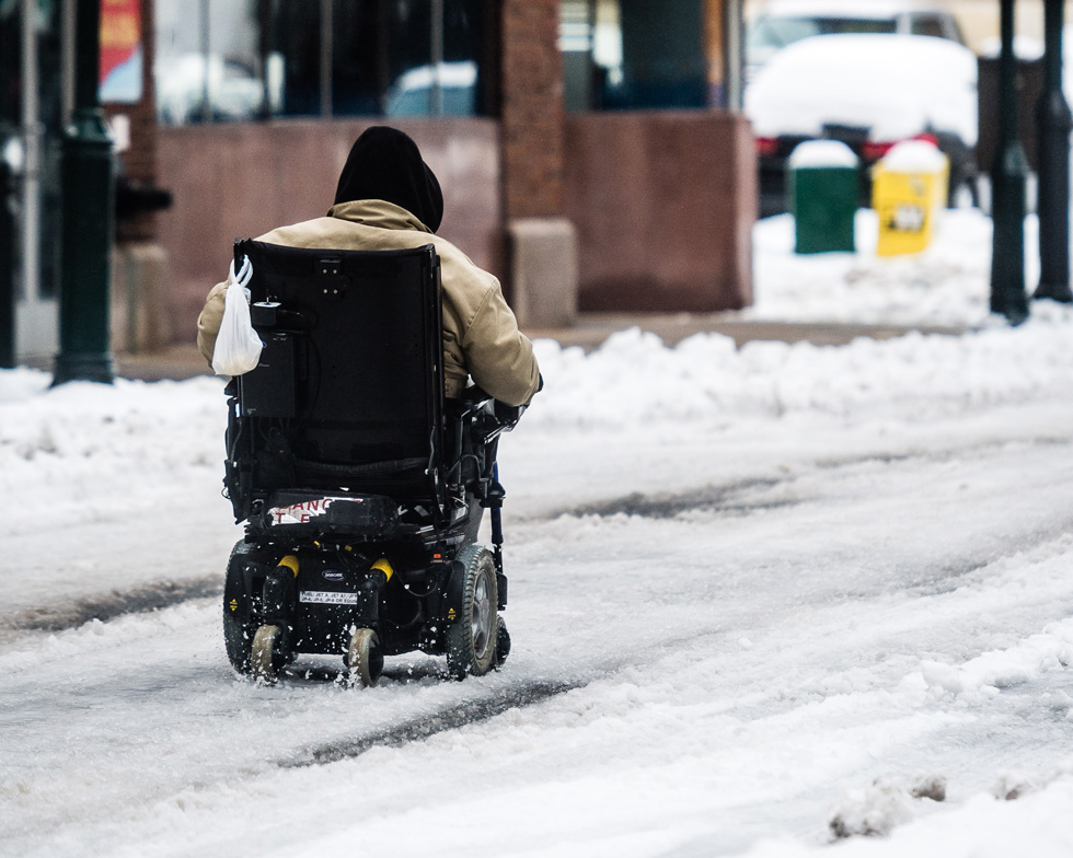 When sidewalks aren't shoveled, conditions become unsafe for everyone. [PHOTO: Knight725, Flickr]