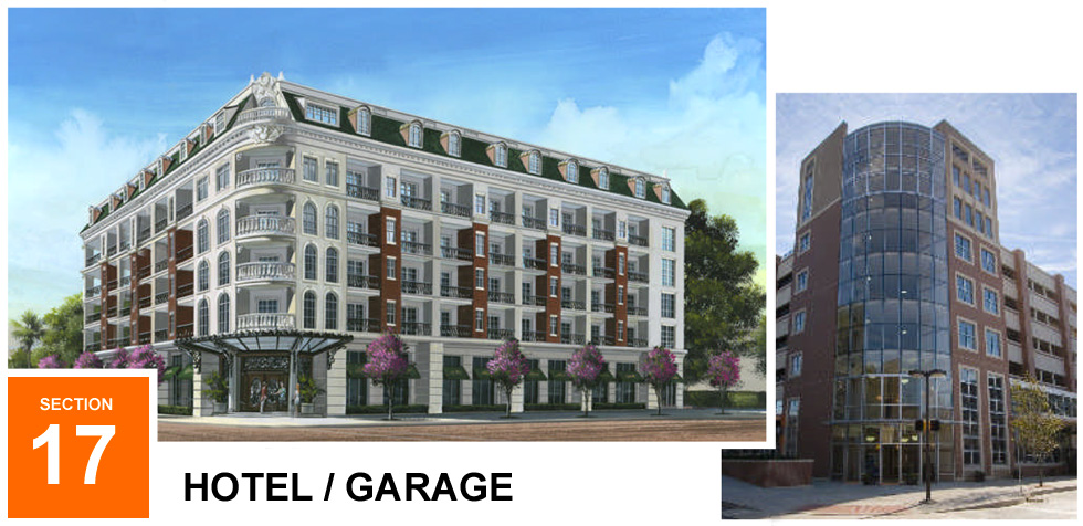 Stadiumville concept for Rochester: Hotel & Garage