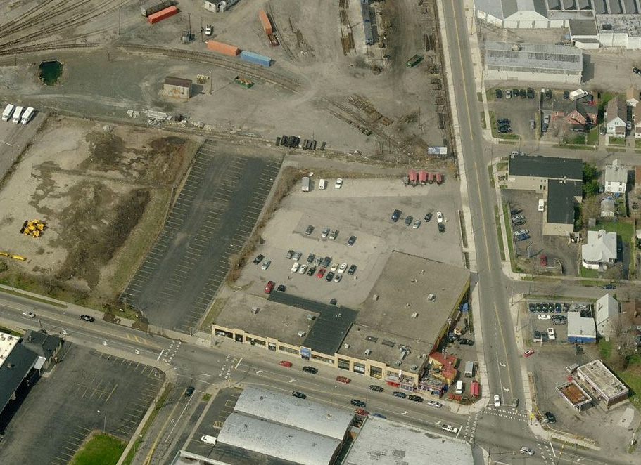 Howard Nielsen is currently in the process of transforming the 33,000 square foot building at the corner of Culver and Atlantic into 'Photo City Junction.' [PHOTO: Bing Maps]